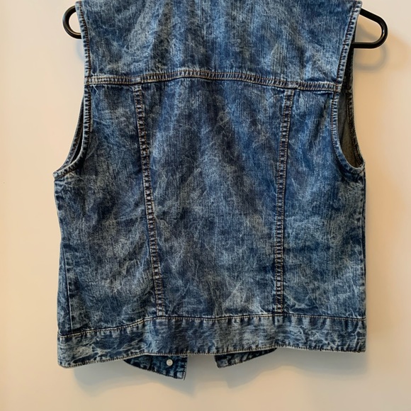 Life in progress Acid Wash Denim Vest - Picture 2 of 3